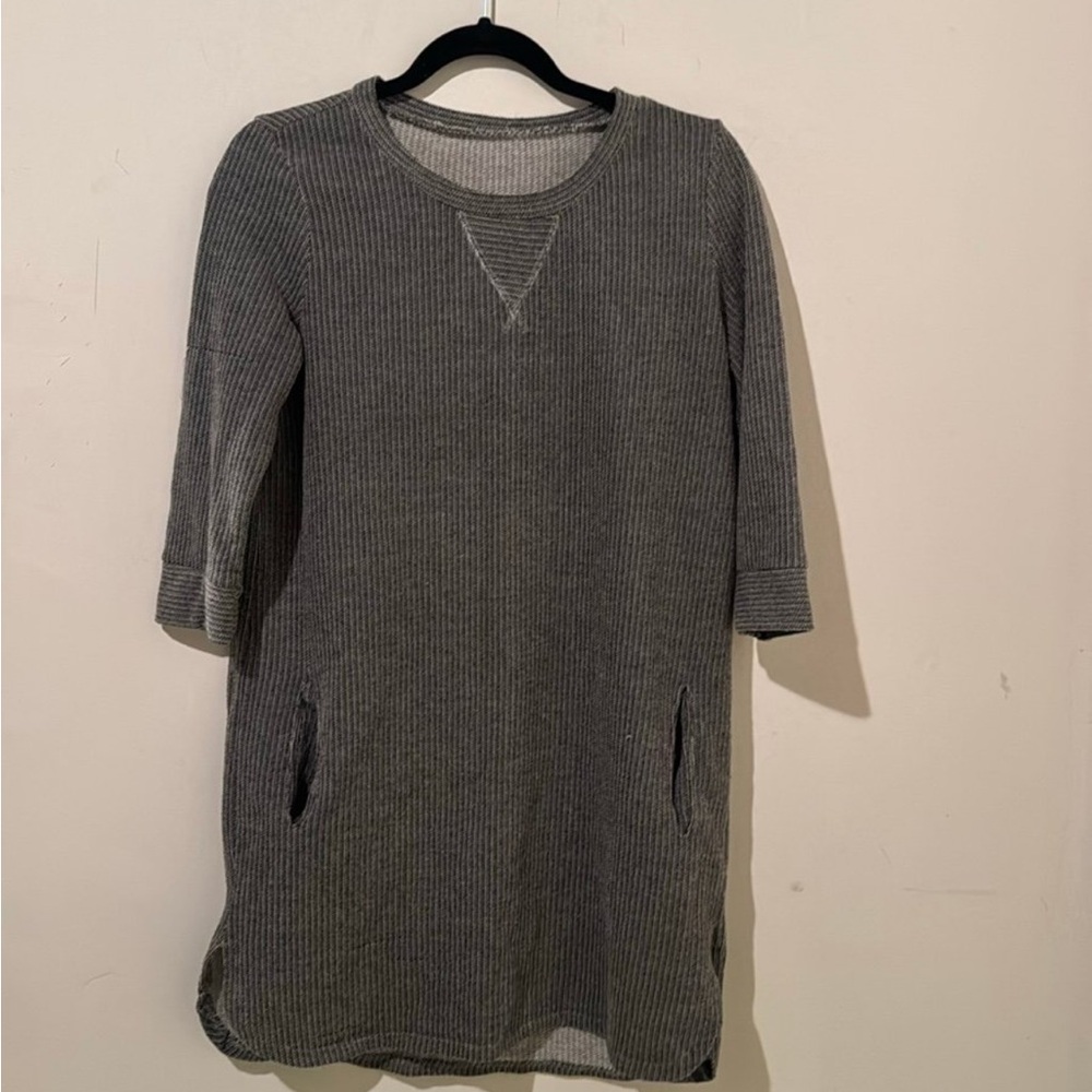 Jack BB Dakota Ribbed Knit Sweater Dress 3/4 Sleeve Small Sweatshirt Lagenlook
